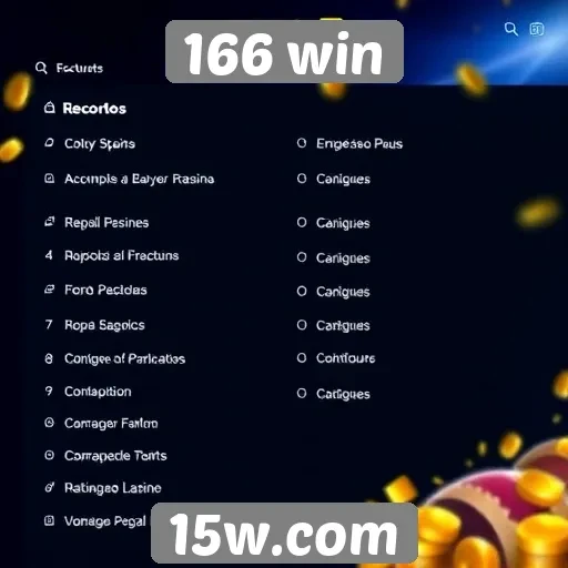 Recursos e funcionalidades disponíveis no 166 win