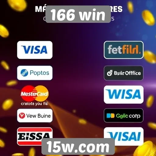 Métodos de pagamento aceitos na 166 win